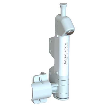Nationwide Industries [AQUA10-WH] AquaLatch® Magnetic Gate Pool Safety Latch - Top Pull - White Finish - 10" L