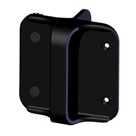 Nationwide Industries [WI-NGH-SB] Ornamental Gate Handle w/ Bumper - Black Finish - 4&quot; W