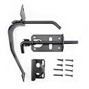 Nationwide Industries [NW283-26] Steel Gate Thumb Latch Set - Round Bar - Black Finish - 2 1/2" TH Gate