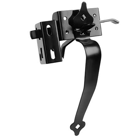 Nationwide Industries [NW38306A] Steel Gate Thumb Latch Set - Ornamental - Black Finish - 3 1/2" TH Gate
