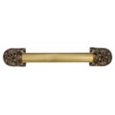 Notting Hill [NHO-500-AB-12F] Solid Pewter/Brass Appliance/Door Pull Handle - Acanthus - Fluted Bar - Antique Brass Finish - 12 1/4" L