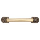 Notting Hill [NHO-500-AB-14PL] Solid Pewter/Brass Appliance/Door Pull Handle - Acanthus - Plain Bar - Antique Brass Finish - 14 1/4&quot; L