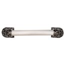 Notting Hill [NHO-500-BP-12F] Solid Pewter/Brass Appliance/Door Pull Handle - Acanthus - Fluted Bar - Brilliant Pewter Finish - 12 1/4" L