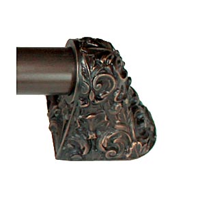 Notting Hill [NHO-500-DB-16PL] Solid Pewter/Brass Appliance/Door Pull Handle - Acanthus - Plain Bar - Dark Brass Finish - 16 1/4" L
