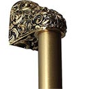Notting Hill [NHO-500-SG-14PL] Solid Pewter/Brass Appliance/Door Pull Handle - Acanthus - Plain Bar - 24K Satin Gold Finish - 14 1/4&quot; L