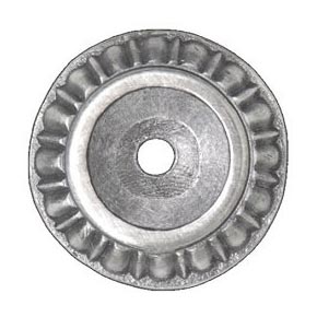 Notting Hill [NHE-508-AP] White Metal Cabinet Knob Backplate - Kensington - Antique Pewter Finish - 1 1/8" Dia.