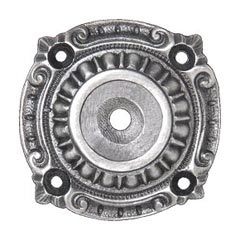 Notting Hill [NHE-511-AP] White Metal Cabinet Knob Backplate - Queensway - Antique Pewter Finish - 1 1/2&quot; Dia.