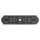 Notting Hill [NHE-573-BP] White Metal Cabinet Knob Backplate - Renaissance Etch - Brilliant Pewter Finish - 3 7/8" L