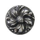 Notting Hill [NHK-100-AP] Solid Pewter Cabinet Knob - Chrysanthemum - Antique Pewter Finish - 1 3/8" Dia.