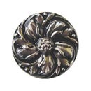 Notting Hill [NHK-100-SN] Solid Pewter Cabinet Knob - Chrysanthemum - Satin Nickel Finish - 1 3/8" Dia.