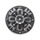 Notting Hill [NHK-103-AP] Solid Pewter Cabinet Knob - Celtic Shield - Antique Pewter Finish - 1 1/8" Dia.