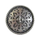 Notting Hill [NHK-112-AP] Solid Pewter Cabinet Knob - Moroccan Jewel - Antique Pewter Finish - 1 1/16" Dia.