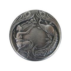 Notting Hill [NHK-123-AP] Solid Pewter Cabinet Knob - Peacock Lady - Antique Pewter Finish - 1 3/8&quot; Dia.