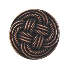 Notting Hill [NHK-139-AC] Solid Pewter Cabinet Knob - Classic Weave - Antique Copper Finish - 1 3/16&quot; Dia.