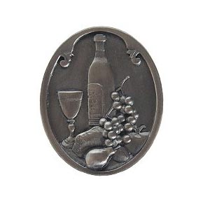 Notting Hill [NHK-140-AP] Solid Pewter Cabinet Knob - Best Cellar Wine - Antique Pewter Finish - 1 1/4" W