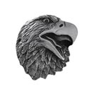 Notting Hill [NHK-151-BP] Solid Pewter Cabinet Knob - Proud Eagle - Brilliant Pewter Finish - 1 1/2" W