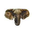 Notting Hill [NHK-153-AB] Solid Pewter Cabinet Knob - Goliath (Elephant) - Antique Brass Finish - 1 7/8" W