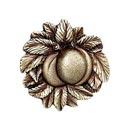 Notting Hill [NHK-154-AB] Solid Pewter Cabinet Knob - Georgia Peach - Antique Brass Finish - 1 5/8" Dia.