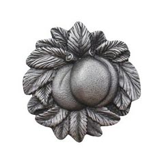 Notting Hill [NHK-154-AP] Solid Pewter Cabinet Knob - Georgia Peach - Antique Pewter Finish - 1 5/8&quot; Dia.