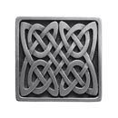 Notting Hill [NHK-157-AP] Solid Pewter Cabinet Knob - Celtic Isles - Antique Pewter Finish - 1 3/8" Sq.