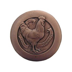 Notting Hill [NHK-167-AC] Solid Pewter Cabinet Knob - Rooster - Antique Copper Finish - 1 7/16&quot; Dia.