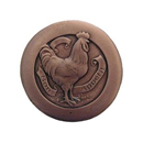Notting Hill [NHK-167-AC] Solid Pewter Cabinet Knob - Rooster - Antique Copper Finish - 1 7/16" Dia.