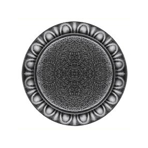 Notting Hill [NHK-168-AP] Solid Pewter Cabinet Knob - Egg & Dart - Antique Pewter Finish - 1 3/8" Dia.