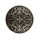 Notting Hill [NHK-170-BB] Solid Pewter Cabinet Knob - Renaissance - Brite Brass Finish - 1 7/16&quot; Dia.