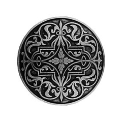 Notting Hill [NHK-170-BP] Solid Pewter Cabinet Knob - Renaissance - Brilliant Pewter Finish - 1 7/16" Dia.