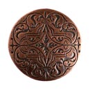 Notting Hill [NHK-173-AC] Solid Pewter Cabinet Knob - Renaissance Etch - Antique Copper Finish - 1 7/16" Dia.