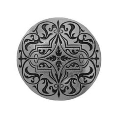 Notting Hill [NHK-173-BP] Solid Pewter Cabinet Knob - Renaissance Etch - Brilliant Pewter Finish - 1 7/16&quot; Dia.