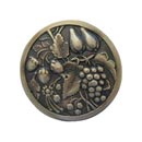 Notting Hill [NHK-174-AB] Solid Pewter Cabinet Knob - Tuscan Bounty - Antique Brass Finish - 1 3/8" Dia.