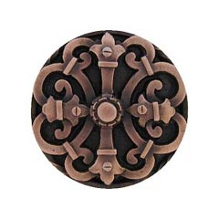 Notting Hill [NHK-176-AC] Solid Pewter Cabinet Knob - Chateau - Antique Copper Finish - 1 5/8&quot; Dia.