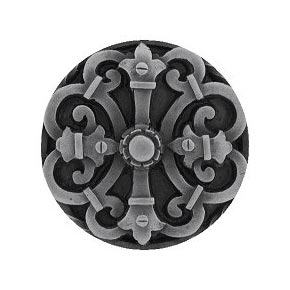 Notting Hill [NHK-176-AP] Solid Pewter Cabinet Knob - Chateau - Antique Pewter Finish - 1 5/8" Dia.