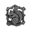 Notting Hill [NHK-177-AP-R] Solid Pewter Cabinet Knob - Grey Squirrel - Right Mount - Antique Pewter Finish - 1 1/2" W