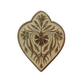 Notting Hill [NHK-178-AB-B] Solid Pewter Cabinet Knob - Dianthus - Saffron w/ Antique Brass Finish - 1 1/2" W