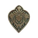 Notting Hill [NHK-178-AB-C] Solid Pewter Cabinet Knob - Dianthus - Sage w/ Antique Brass Finish - 1 1/2" W