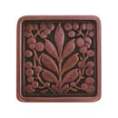 Notting Hill [NHK-179-AC] Solid Pewter Cabinet Knob - Mountain Ash - Antique Copper Finish - 1 3/8" Sq.