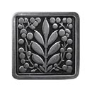Notting Hill [NHK-179-BP] Solid Pewter Cabinet Knob - Mountain Ash - Brilliant Pewter Finish - 1 3/8" Sq.