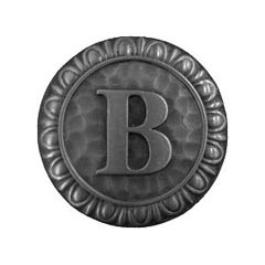 Notting Hill [NHK-181-AP] Solid Pewter Cabinet Knob - Initial B - Antique Pewter Finish - 1 3/8" Dia.