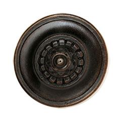 Notting Hill [NHK-206-DB] White Metal Cabinet Knob - Portobello Road - Dark Brass Finish - 1 1/4&quot; Dia.