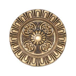 Notting Hill [NHK-208-SG] White Metal Cabinet Knob - Kensington - 24K Satin Gold Finish - 1 1/2" Dia.