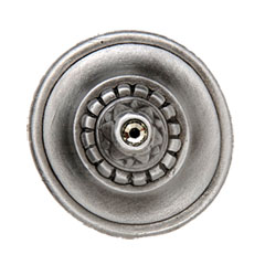 Notting Hill [NHK-210-AP] White Metal Cabinet Knob - Portobello Road w/ Swarovski Crystal - Antique Pewter Finish - 1 1/4&quot; Dia.