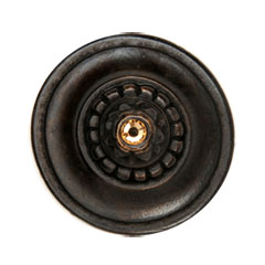 Notting Hill [NHK-210-DB] White Metal Cabinet Knob - Portobello Road w/ Swarovski Crystal - Dark Brass Finish - 1 1/4&quot; Dia.