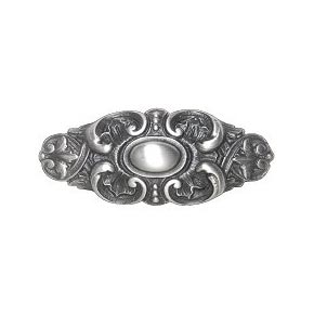 Notting Hill [NHK-211-AP] White Metal Cabinet Knob - Queensway - Antique Pewter Finish - 2 5/8" W