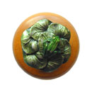 Notting Hill [NHW-709M-PHT] Wood Cabinet Knob - Leap Frog - Maple - Hand-Tinted Antique Pewter Finish - 1 1/2" Dia.