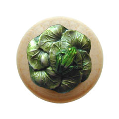 Notting Hill [NHW-709N-PHT] Wood Cabinet Knob - Leap Frog - Natural - Hand-Tinted Antique Pewter Finish - 1 1/2&quot; Dia.