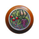 Notting Hill [NHW-713C-PHT] Wood Cabinet Knob - Tuscan Bounty - Cherry - Hand-Tinted Antique Pewter Finish - 1 1/2" Dia.