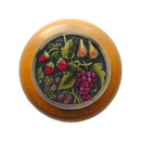Notting Hill [NHW-713M-BHT] Wood Cabinet Knob - Tuscan Bounty - Maple - Hand-Tinted Antique Brass Finish - 1 1/2&quot; Dia.