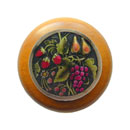 Notting Hill [NHW-713M-BHT] Wood Cabinet Knob - Tuscan Bounty - Maple - Hand-Tinted Antique Brass Finish - 1 1/2" Dia.